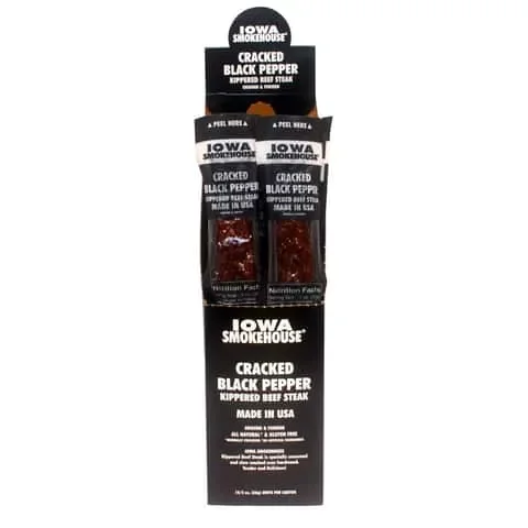 IOWA SMOKEHOUSE Cracked Black Pepper Kippered Beef Steak 2 oz Packet