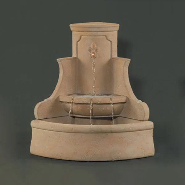 Iris Corner Wall Fountain Fiore Stone