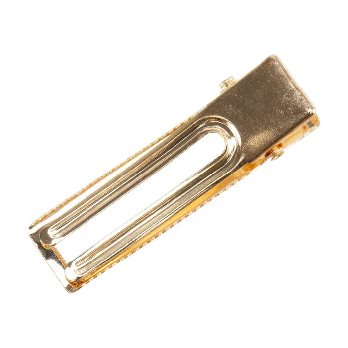 Iron Alligator Hair Clip Finding – Golden Rectangle – 60mm x 18mm – Pkg/6