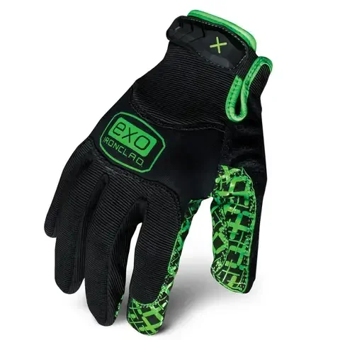 Ironclad Motor Grip Exo Men’s Indoor/Outdoor Grip Grip Gloves Black/Green M 1 pk