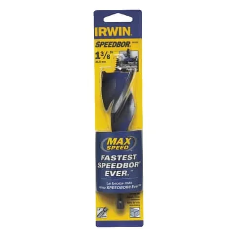 Irwin Speedbor 1-3/8 in. X 6 in. L Carbon Steel Wood Boring Bit Quick-Change Hex Shank 1 pc