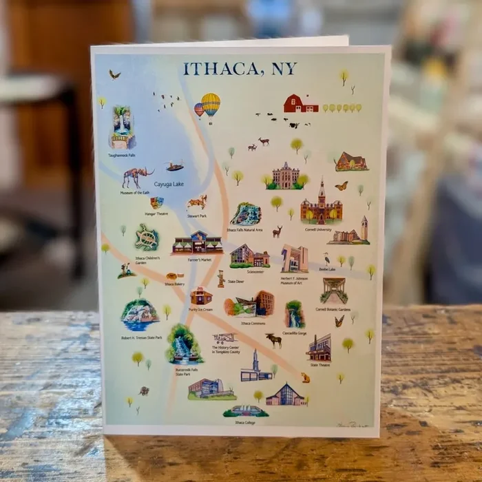 Ithaca, NY Landmarks Greeting Card