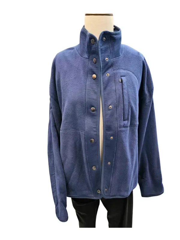 Jacket Snap / Zipper Pocket Soft Fleece Women’s Midnight Blue 24F35-MDN