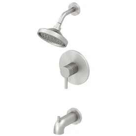 Jacuzzi Duncan Brushed Nickel Pvd 1-Handle Bathtub and Shower Faucet with Valve