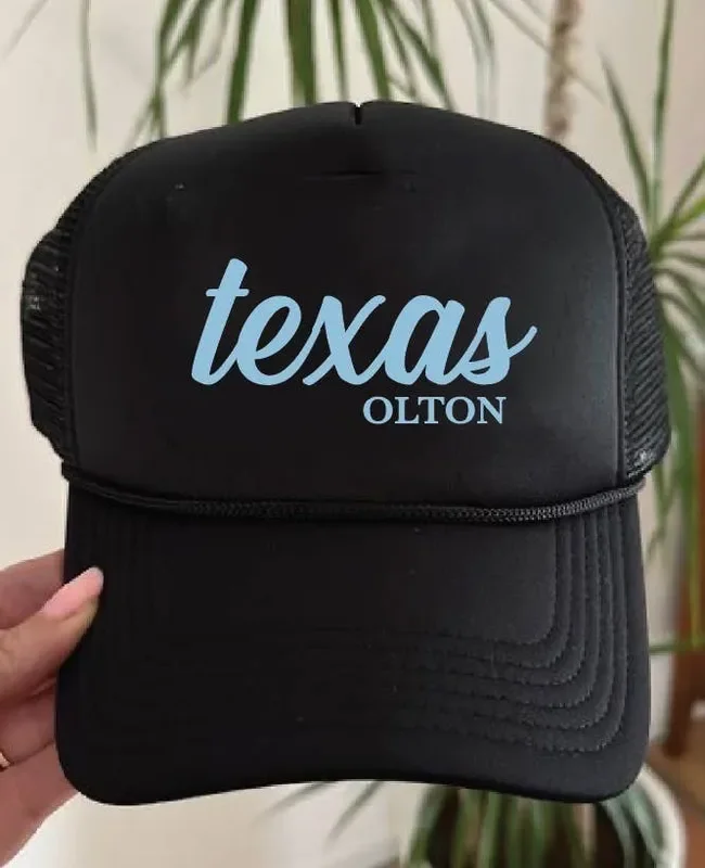 Jadelynn Brooke – CUSTOM LOCATION lowercase – Black Trucker Hat