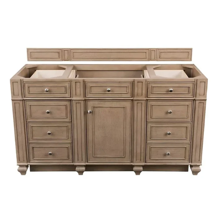 James Martin Vanities Bristol 60″ Bathroom Vanity Cabinet in Whitewashed Walnut