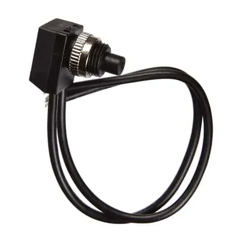 Jandorf 6 amps Single Pole Push Button Appliance Switch Black 1 pk