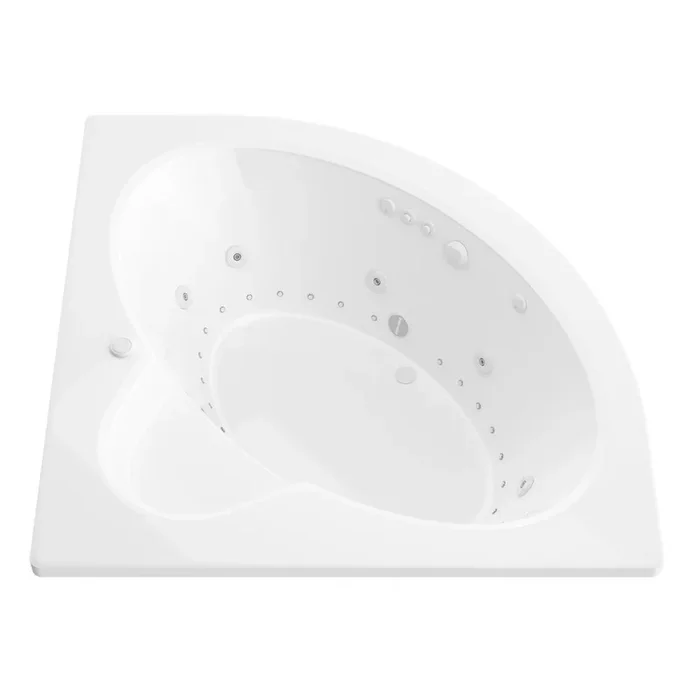 Jaspers 5 ft. Acrylic Corner Drop-in Air and Whirlpool Bathtub in White