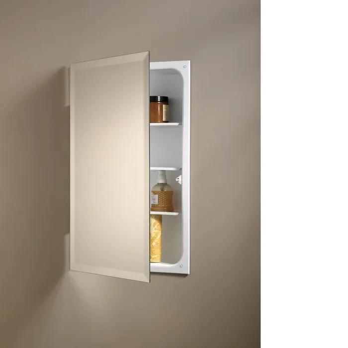 Jensen Perfect Square 16-in x 26-in Rectangle Recessed Mirrored Medicine Cabinet