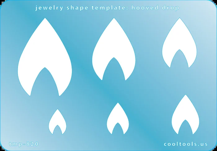 Jewelry Shape Template – Hooved Drop