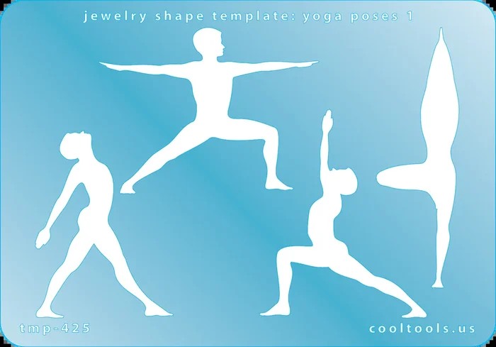 Jewelry Shape Template – Yoga Poses 1