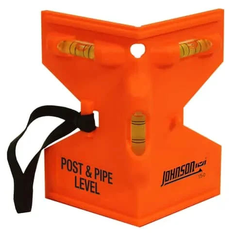 Johnson 9 in. Plastic Post and Pipe Level 3 vial