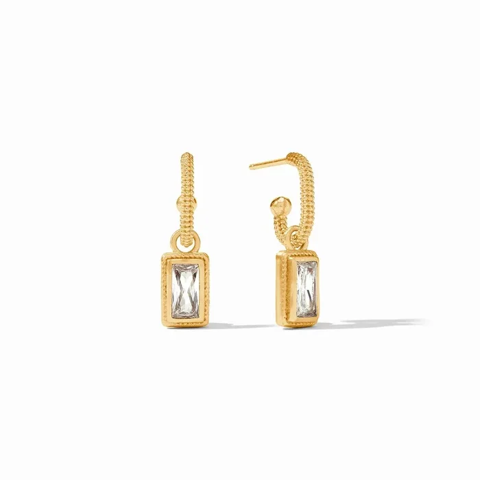 Julie Vos – Baguette Hoop & Charm Earring