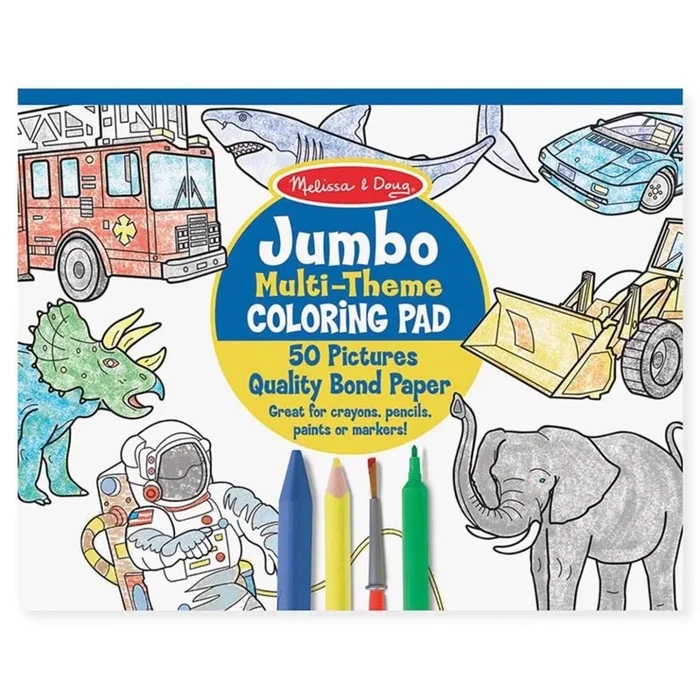 Jumbo Coloring Pad Blue 11 X 14 by Melissa & Doug