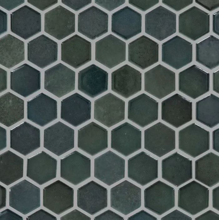 Juniper Mix Finish Ceramic 1.5 in. Hexagon Mosaic