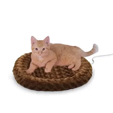 K&H Pet Prodcuts Thermo-Kitty Fashion Splash Mocha Bed Sm Brown Thermo-Kitty Fashion Splash Heated P