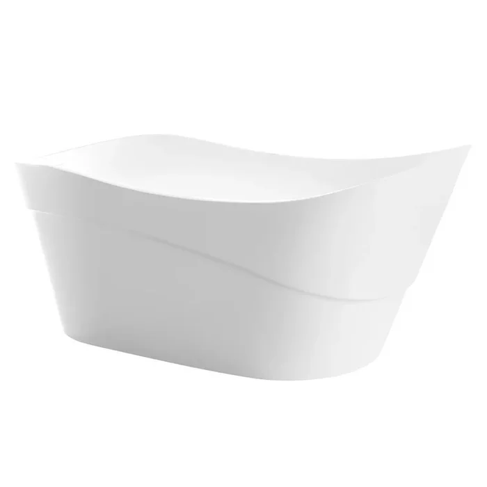 Kahl 5.58 ft. Acrylic Flatbottom Non-Whirlpool Bathtub in White