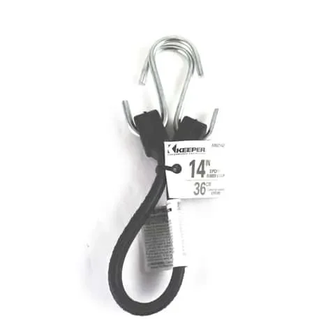 Keeper Black Tarp Strap 14 in. L 1 pk