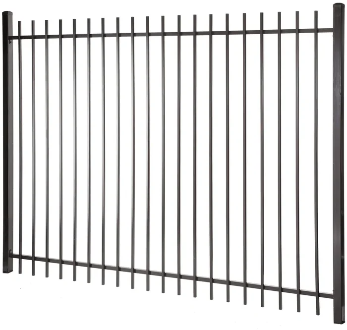 Kent 6-ft H x 8-ft W Black Steel Decorative Fence Panel