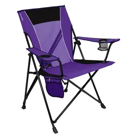 Kijaro Dual Lock 1-Position Purple Camping Folding Chair