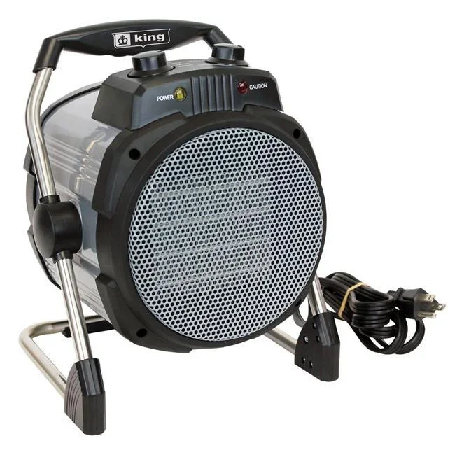 King Electric 120 Volt 1500 Watt Portable Ceramic Workspace Heater, Silver