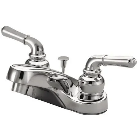 Kingston Brass Magellan Centerset with Lever Handles and ABS Pop-Up, Chrome