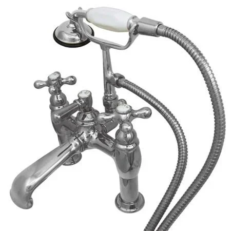 Kingston Brass Vintage Deck Mount Clawfoot Tub Filler with Hand Shower