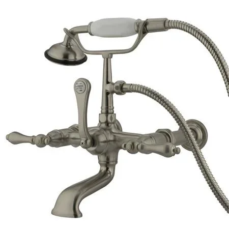 Kingston Brass Vintage Wall Mount Clawfoot Tub Filler with Hand Shower