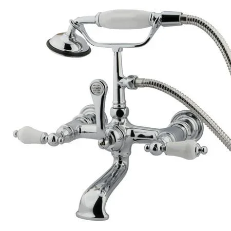 Kingston Brass Vintage Wall Mount Clawfoot Tub Filler with Hand Shower
