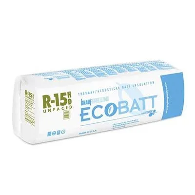 Knauf Insulation Ecobatt R-15 HD Unfaced Fiberglass Insulation Batts 3.5″ x 23″ x 93″ 89.13 SF