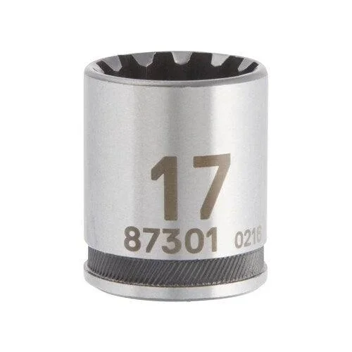 Kobalt Universal Metric 3/8-in Drive Spline 17mm Shallow Socket