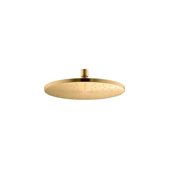 KOHLER 1-Spray Patterns with 2.5 GPM 10 in. Ceiling Mount Fixed Shower Head in Vibrant Brushed Moderne Brass
