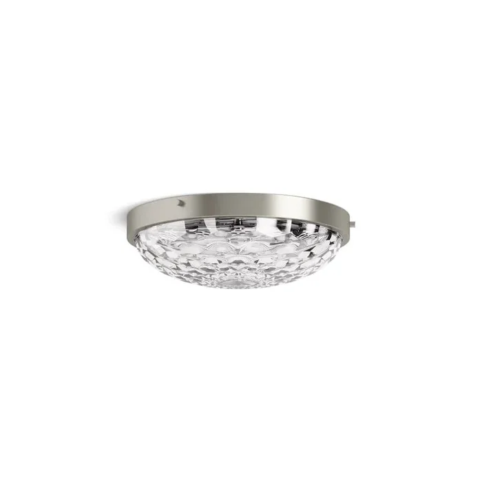KOHLER Arendela 15 in. 3-Light Brushed Nickel Flush Mount