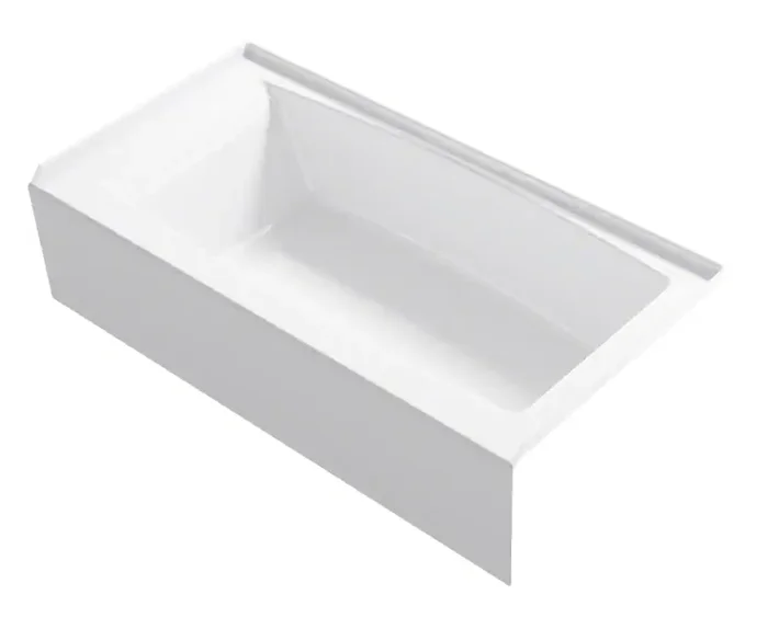 KOHLER Elmbrook 60 in. x 30.25 in. Soaking Bathtub with Right-Hand Drain in White