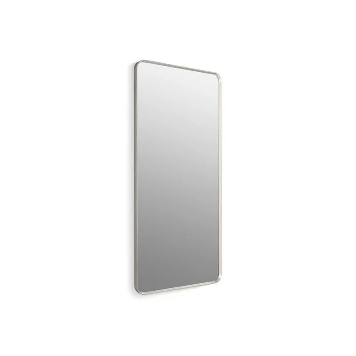 KOHLER Essential 28 in. X 60 in. Rectangular Bathroom Vanity Mirror in Brushed Nickel