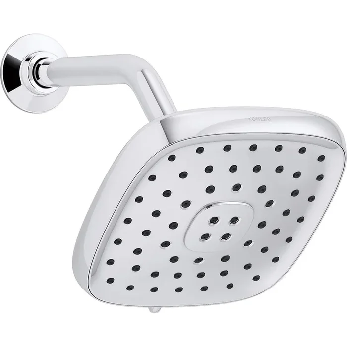 KOHLER Fordra 3-Spray Patterns 6.817 in. Wall Mount Fixed Shower Head in Polished Chrome