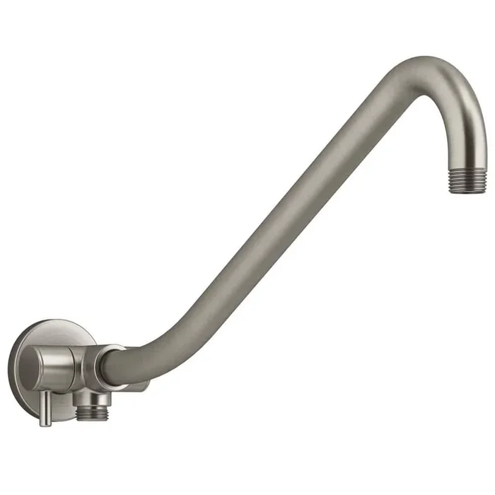 KOHLER Gooseneck Rainhead Shower Arm with 3-Way Diverter in Vibrant Brushed Nickel