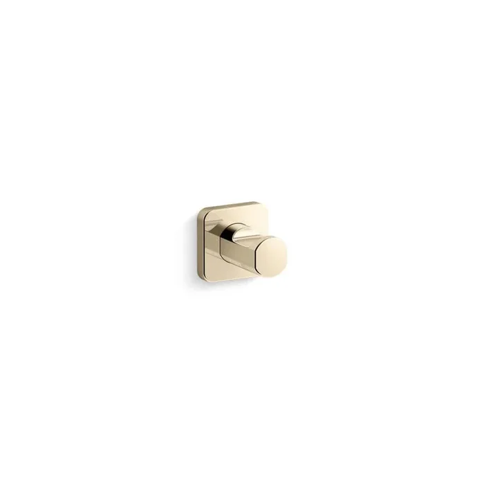 KOHLER Parallel Knob Robe/Towel Hook in Vibrant French Gold