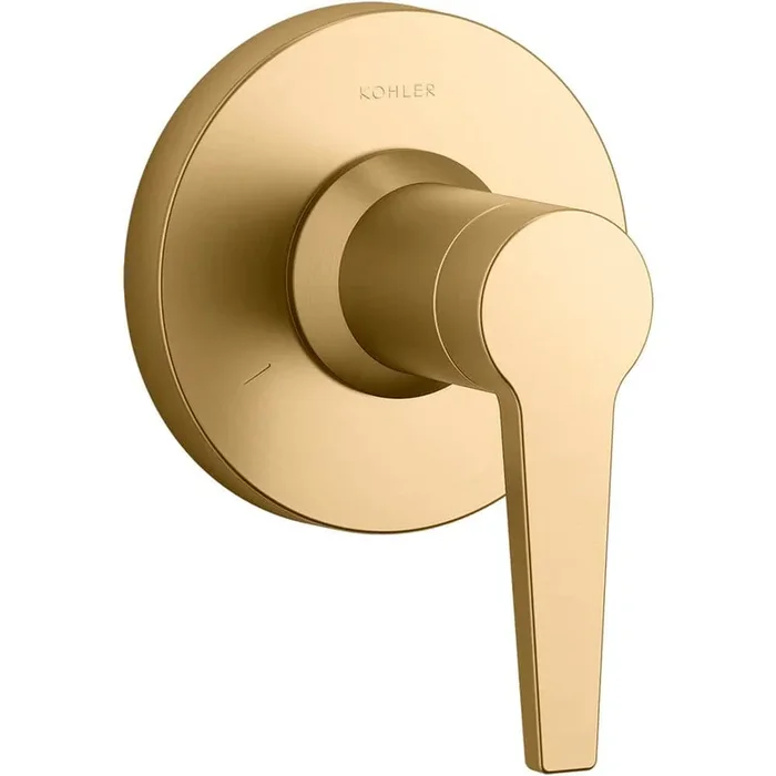 KOHLER Pitch 1-Handle Valve Handle Trim Kit in Vibrant Brushed Moderne Brass (Valve Not Included)