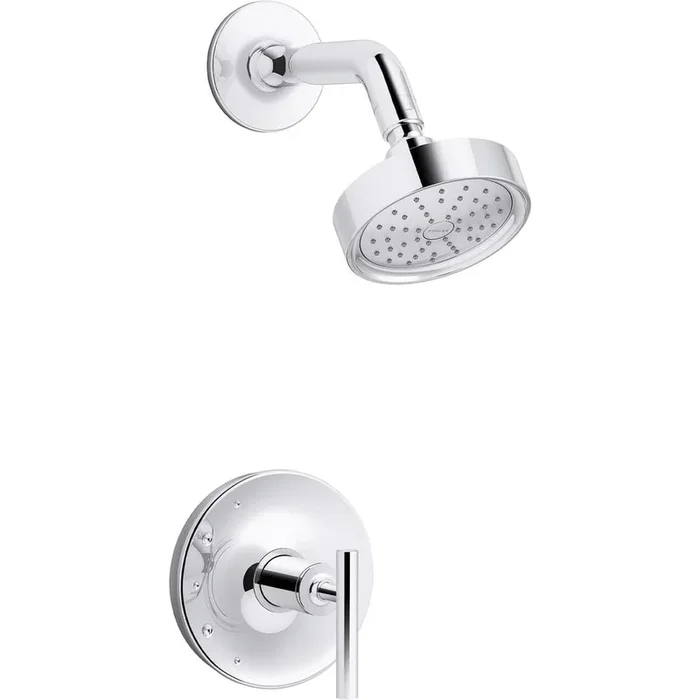 KOHLER Purist 1-Handle Wall-Mount 1.75 GPM Shower Trim Kit in Polished Chrome