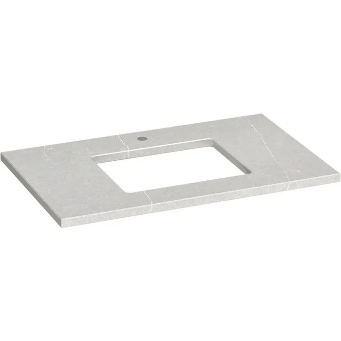 KOHLER Silestone 37 in. W x 22.4375 in. D Quartz Rectangle Cutout with Vanity Top in Eternal Serena