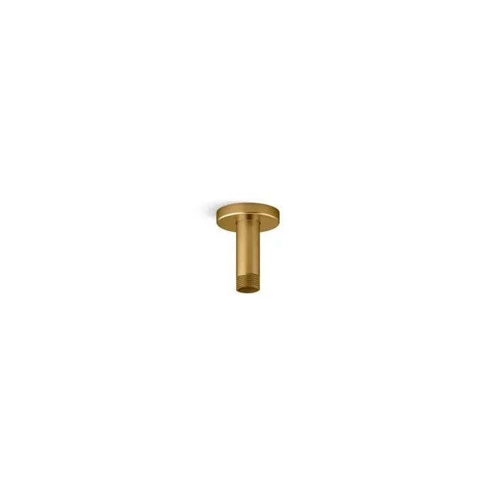 KOHLER Statement 3 in. Ceiling Mount Rainhead Arm and Flange in Vibrant Brushed Moderne Brass