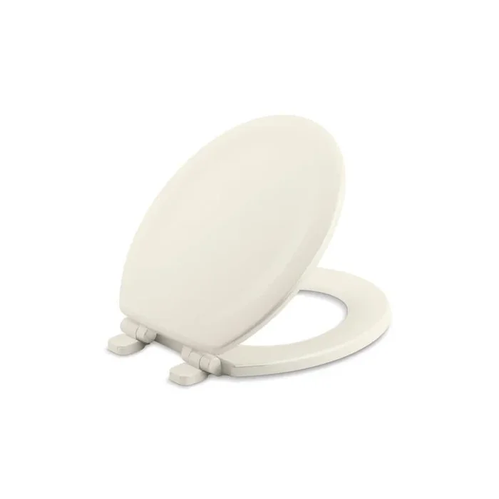 KOHLER Stonewood Quiet-Close Round Closed Front Toilet Seat in Biscuit