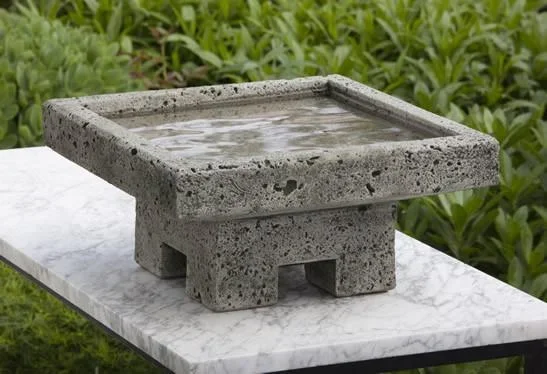 Kosei Cast Stone Outdoor Garden Birdbath