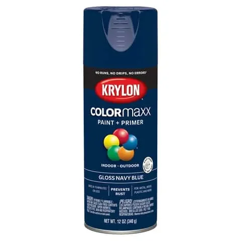 Krylon ColorMaxx Gloss Navy Blue Paint+Primer Spray Paint 12 oz