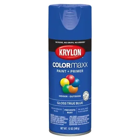 Krylon ColorMaxx Gloss True Blue Paint+Primer Spray Paint 12 oz