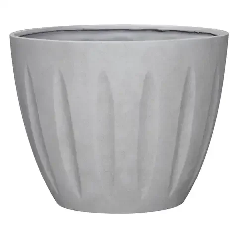 L&G 13 in. H X 16 in. D Polyresin Spritzer Planter Stone