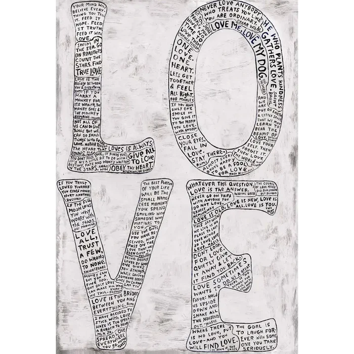 L-O-V-E in White – Art Print