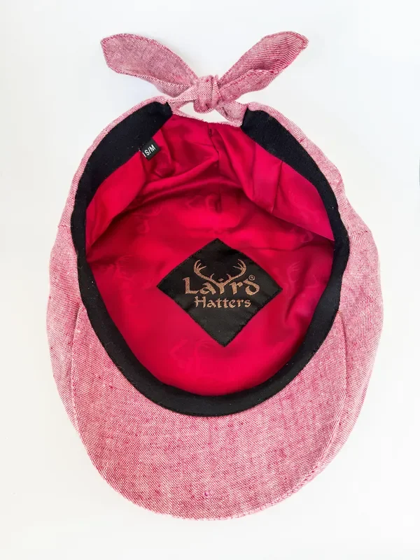 Laird Hatters Bow Flat Cap | Adjustable Linen Flat Cap with Tie-Back | FunkyBrims
