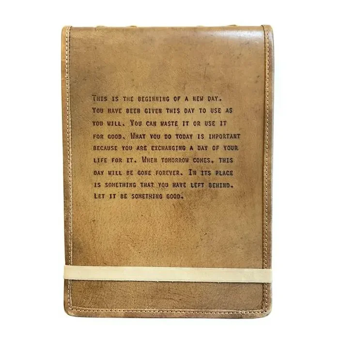 ***Large This Is The Beginning Leather Journal – 7″ x 9.75